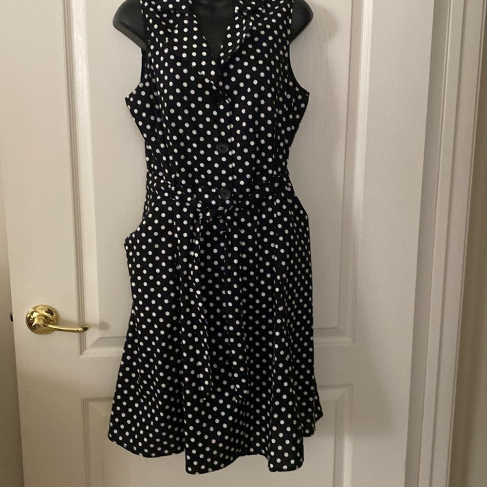 Mlle Gabrielle Polka Dot Shirt Dress